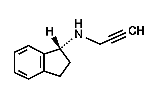 構造式クイズ・“覚せい剤原料”の指定がない「MAO-B阻害薬」は？の構造式図（筆者作成）