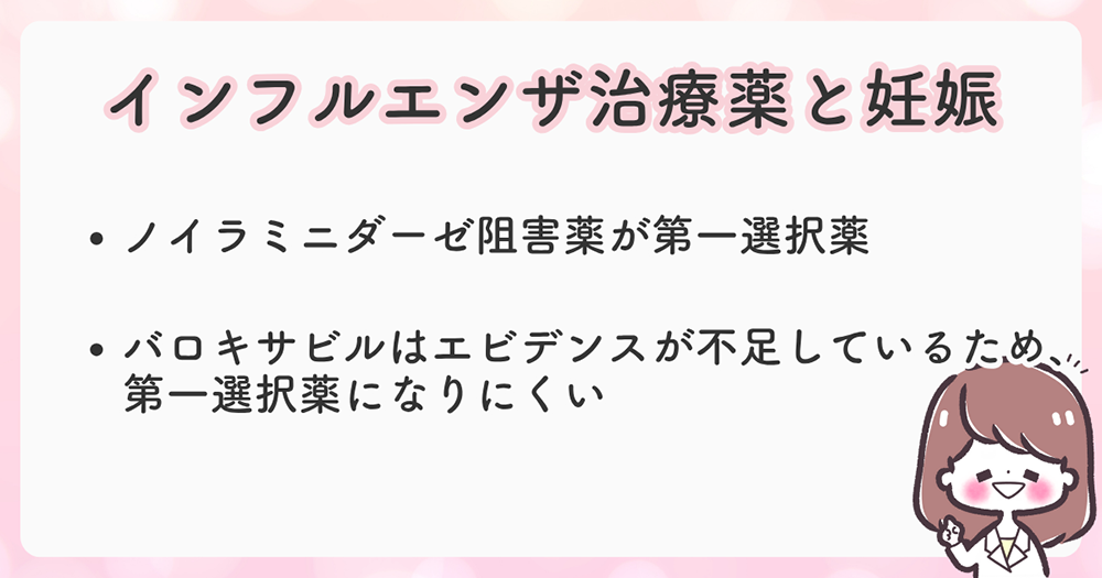 妊婦のインフルエンザ治療薬は「ノイラミニダーゼ阻害薬」が第一選択薬となる