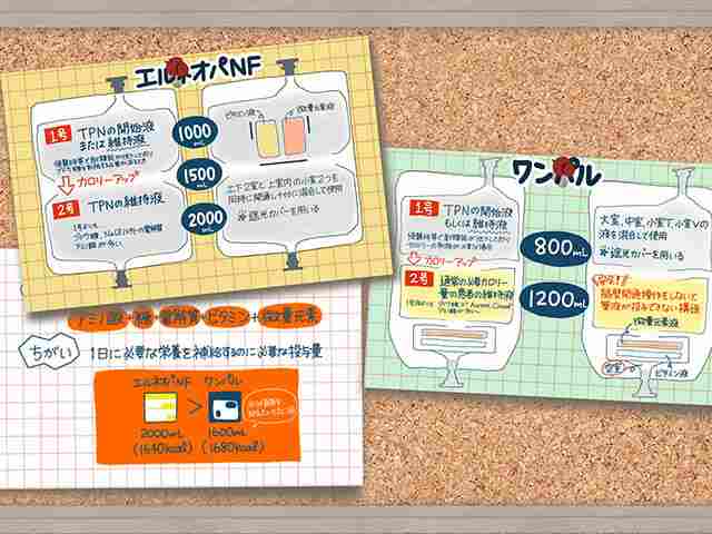 TPN製剤のエルネオパNFとワンパルは何が違う？の画像