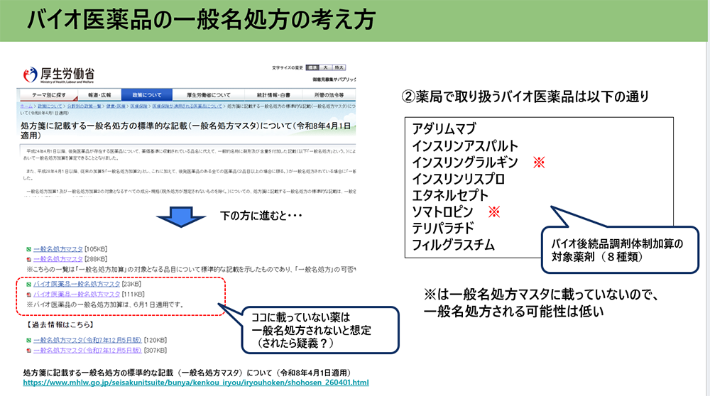 バイオ医薬品の一般名処方が解禁！具体的な薬剤名で変更可否を解説し